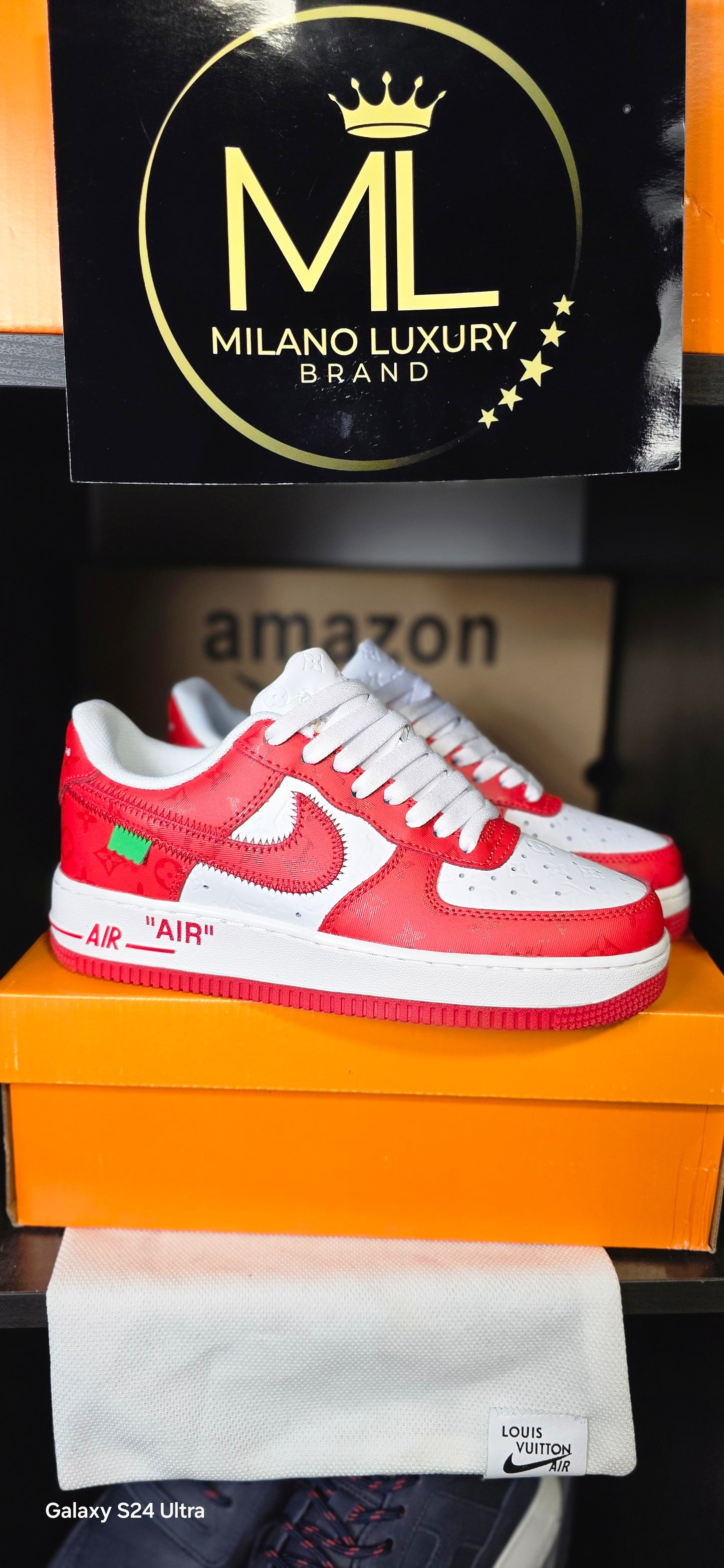 AIR FORCE LOUIS VUITTON RED WHITE